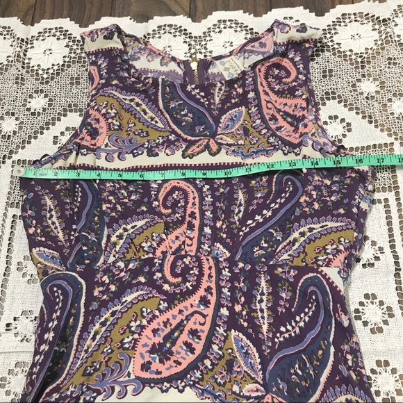 Free People paisley dress purple 4 #32954 - Picture 8 of 10
